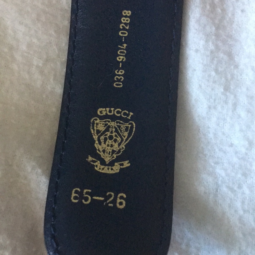 Vintage New red and gold Gucci GG belt sz26”/85 - Picture 3 of 7